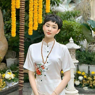 set bộ lam đi chùa nữ lụa kiểu mới