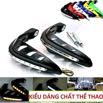BỘ 2 GÙ CHỐNG ĐỔ BẢO VỆ TAY LÁI XE MÁY CÓ ĐÈN LED TRANG TRÍ CỰC ĐẸP GIAO MÀU NGẪU NHIÊN 