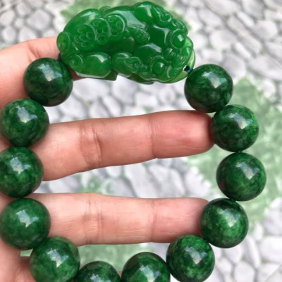 VÒNG TAY PHONG THỦY ĐÁ CẨM THẠCH TỲ HƯU HÚT TÀI LỘC MAY MẮN   VÒNG NAM MỆNH THỦY , MỆNH MỘC ĐEO Ạ  NAM TAY TO 75KG - 90KG ĐEO