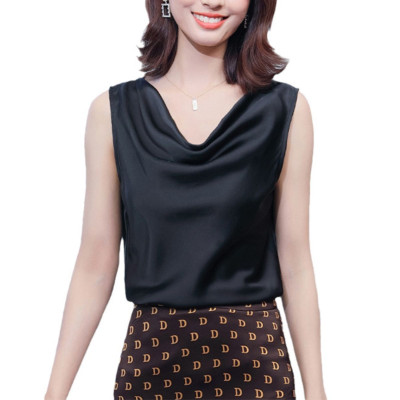 Áo lụa nữ cổ đổ phong cách công sở nữ tính chất lụa satin cao cấp, thoáng mát - AO0030