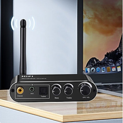SOAIY Bộ Chuyển Đổi Âm Thanh DAC Bluetooth T01 Chỉnh Treble, Bass, Volume (Hỗ trợ Cổng Optical) - Hàng Nhập Khẩu