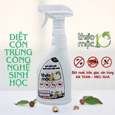 Diệt Côn Trùng Gián, Kiến, Kiến Ba Khoang, Muỗi, Ruồi, Mọt 100% Sinh Học Thảo Mộc Hương Sả Chanh Chai Xịt 500ml An Toàn Cho Sức Khỏe Em Bé Và Người Già