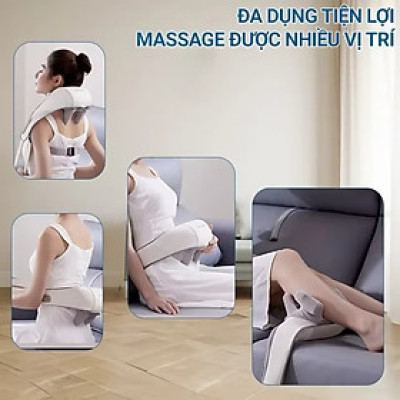 Máy Massage Cổ Vai Gáy RL-20, Con Lăn Silicon Không Gây Đau - Đai Massage Đa Năng Mô Phỏng Kỹ Thuật Massage Số 8