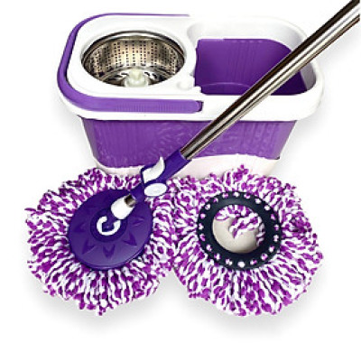 Bộ lau nhà tròn xoay 360 Coco 07 Tặng kèm 2 bông lau