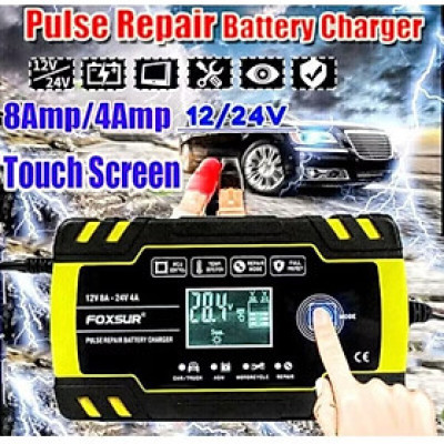 BỘ SẠC BÌNH ẮC QUY FOXSUR 12V-24V CHỐNG NGƯỢC CHẬP KHỬ PHỤC HỒI CHỨC NĂNG BÌNH