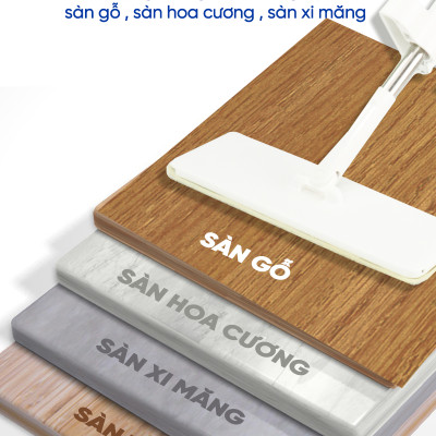 Cây Lau Nhà MyJae Đài Loan Sợi Microfiber Tự Vắt Kháng Khuẩn Ag+ 120cm