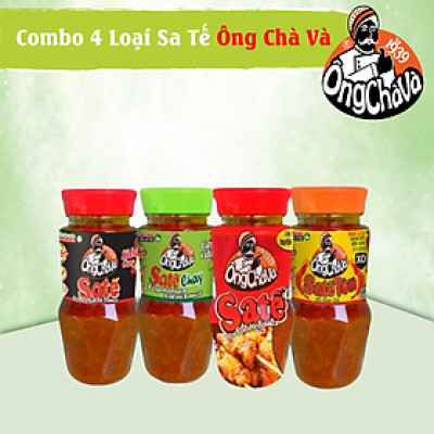 Bộ Sưu Tập Sa Tế Ông Chà Và: "Sa Tế 115g + Sa Tế Siêu Cay 90g + Sa Tế Tôm 90g + Sa Tế Chay 90g"