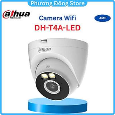 Camera IP Wifi Dome Full Color 4MP DAHUA DH-T4A-LED, Đàm thoại 2 chiều, Đèn LED 30m, Phát hiện chuyể - Hàng chính hãng