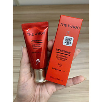 Tinh chất chống nắng chống lão hóa, chống oxy hóa làm dịu da The Whoo UV Red Vitamin Sunscreen 25ml
