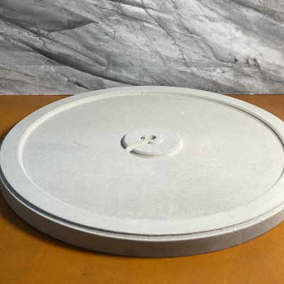 Chậu cây xi măng bậc thang hoạ tiết Trống Đồng Đông Sơn, ngang 18.4cm cao 8,5 cm, Chậu cây để bàn cho hoa, cây cảnh, ban công, bonsai