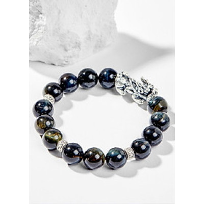 Vòng tay đá thiên nhiên phối tỳ hưu bạc - Ngọc Quý Gemstones