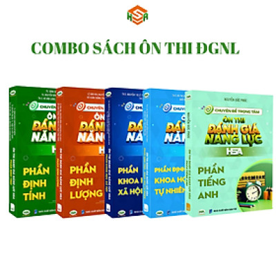 Combo 5 Sách ôn thi đánh giá năng lực Hà Nội (Định Tính + Định Lượng + Tự Nhiên + Xã Hội + Tiếng Anh)