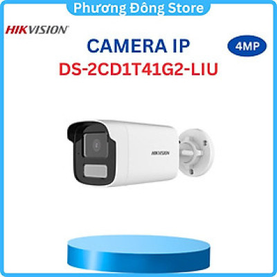 Camera IP HIKVISION thân trụ DS-2CD1T21G2-LIU 2MP hồng ngoại 50m, Micro thu âm, Cảnh báo chuyển động, đèn kép ,.-Hàng chính hãng