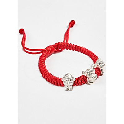 Vòng Thắt Dây Đỏ Tam Hợp Quý Nhân Dần Ngọ Tuất Bạc Ngọc Quý Gemstones