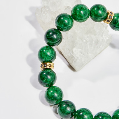 Vòng tay phong thủy đá cẩm thạch sơn thủy 10mm mệnh hỏa , mộc - Ngọc Quý Gemstones