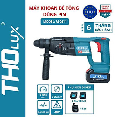 Máy khoan bê tông pin Tholux M-2611 Động cơ Không chổi than