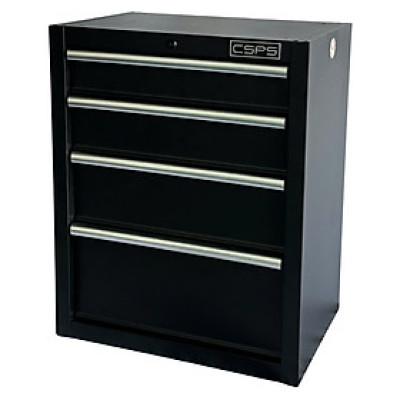 Tủ dụng cụ CSPS 61cm - 04 hộc kéo màu đen (tay nắm trắng)