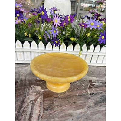 Dĩa trái cây, đĩa thờ cúng đá ngọc - Đường kính 15cm