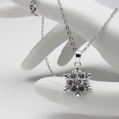 Dây Và Mặt Dây Chuyền Bạc Hiểu Minh DMD077S bông tuyết