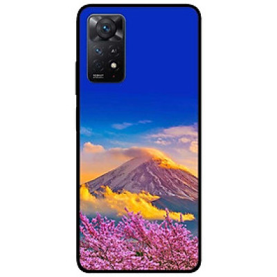 Ốp lưng dành cho Xiaomi Redmi Note 11 Pro mẫu Núi Mây Và Hoa