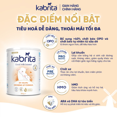 Thùng 6 lon Sữa dê Kabrita số 3 cho trẻ trên 24 tháng - Lon 800g