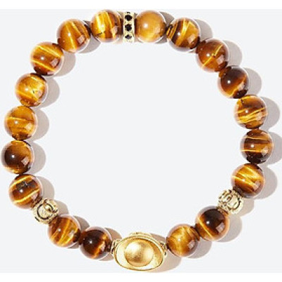 Vòng tay thạch anh mắt hổ phối nén vàng Ngọc Quý Gemstones