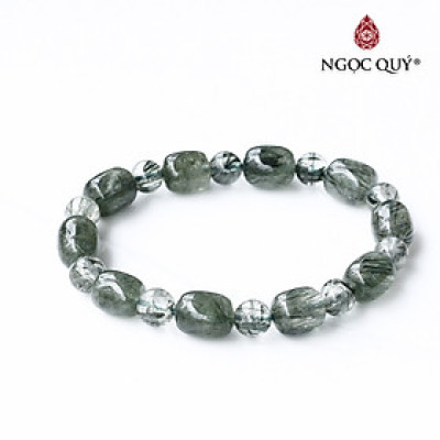 Vòng tay thạch anh tóc xanh trong mệnh hỏa, mộc - Ngọc Quý Gemstones