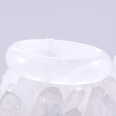 Vòng tay đá thạch anh ưu linh trắng ni 52 mệnh thủy, kim - Ngọc Quý Gemstones