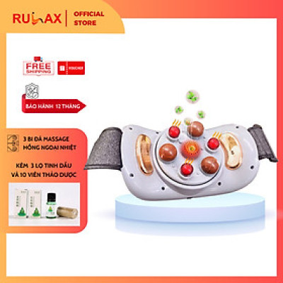 Đai Massage Bụng RULAX, Hỗ Trợ Giảm Đau Nhức, Bi Đá Kết Hợp Hồng Ngoại, Giảm Đau Bụng Cho Người Viêm Đại Tràng, Táo Bón, tan mỡ bụng ,thon gọn cơthe