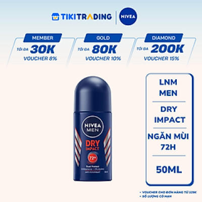 Lăn Ngăn Mùi NIVEA MEN Dry Impact Khô Thoáng (50ml) - 81610