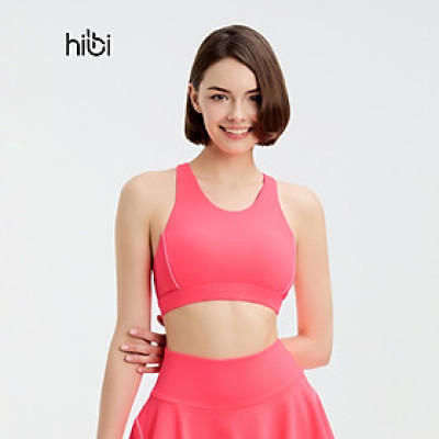 Áo bra tập Yoga Gym Hibi Sports BA523 kiểu ba lỗ viền trắng, kèm mút ngực