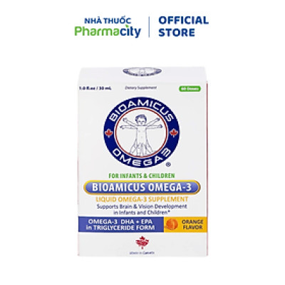 Dung dịch BIOAMICUS Omega-3 hỗ trợ tăng cường thị lực (Lọ 30ml)   