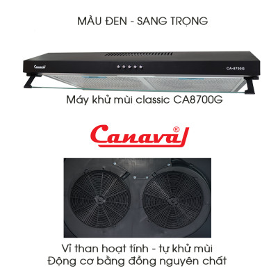 Máy hút mùi cổ điển CANAVAL CA8700G - Hàng nhập khẩu