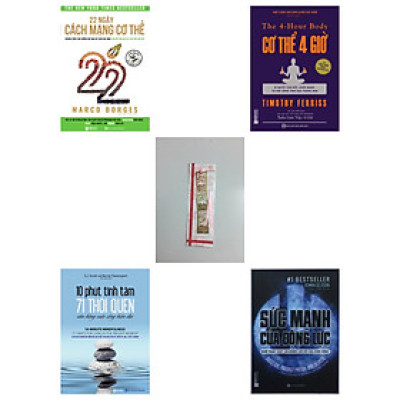 Combo 4 cuốn:22 Ngày Cách Mạng Cơ Thể + Cơ thể 4 giờ – Bí quyết cân đối khỏe mạnh và đời sống tình dục thăng hoa + 10 phút tĩnh tâm – 71 thói quen cân bằng cuộc sống hiện đại + Sức mạnh của động lực – Nghệ thuật vượt lên những cám dỗ của cuộc sống (tặng book mark kim loại)