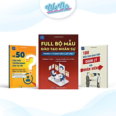 Combo 3 sách: Full bộ mẫu đào tạo nhân sự, 100 Mẫu câu giao tiếp, Bộ 50 câu hỏi tuyển dụng (Combo/lẻ)