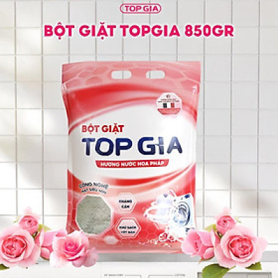 Bột Giặt TOPGIA Hương Nước Hoa Pháp, Nano Kháng Cặn, An Toàn Chăm Sóc Da Tay, Đánh Bay Vết Bẩn.