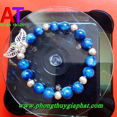 VÒNG ĐEO TAY PHONG THỦY ĐÁ KYANITE MIX BẠC