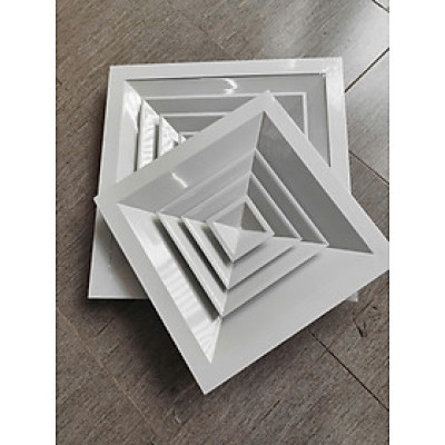 Cửa gió khuếch tán 350x350 nhôm sơn tĩnh điện, cửa gió cấp điều hòa âm trần