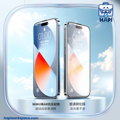 Kính cường lực siêu mỏng hàng chính hãng WiWU Ultra Thin Wi-GT-010, kính màn hình HD trong suốt, chống trầy xước