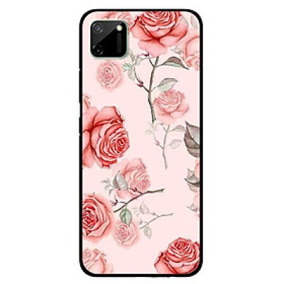Ốp lưng dành cho Realme C3 / C3i - C11 - C12 - C15 mẫu Hoa Tiết Hồng Cam
