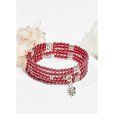 Vòng chuỗi hạt đeo tay 5 line đá garnet 4mm mệnh hỏa , thổ - Ngọc Quý Gemstones