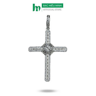 Mặt Dây Chuyền Nam Bạc 925 Hình Thánh Giá Đính Đá Bạc Hiểu Minh MDN484