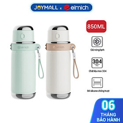 Bình giữ nhiệt Elmich EL8364 850ml inox 304, Hàng chính hãng, giữ lạnh 48h, nắp làm cốc - JoyMall