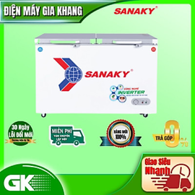 Tủ Đông Kính Cường Lực Inverter Sanaky VH-3699W4K (260L) - Xám - Hàng Chính Hãng - Chỉ Giao tại HCM