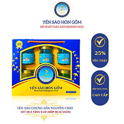 [Set QT 6 Hũ] Tổ Yến Chưng Cao Cấp Dành Cho Trẻ Em - Yến Sào Hòn Gốm Chính Hiệu Khánh Hoà - HGK NEST