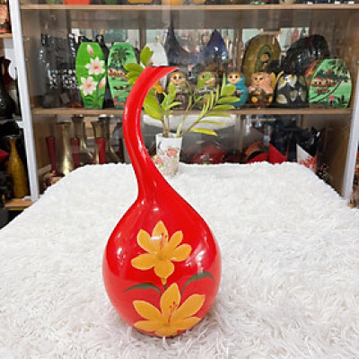 Bình cổ vịt sơn mài Thanh Bình Lê 3 kích thước thích hợp cắm hoa, trang trí, làm quà tặng,...