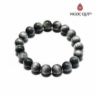 Vòng tay đá mắt ưng xám 8mm mệnh thủy , mộc - Ngọc Quý Gemstones