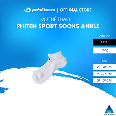 Tất thể thao Phiten cổ ngắn (2 đôi) AL907170/AL907173/AL907175/AL907270/AL907273/AL907275