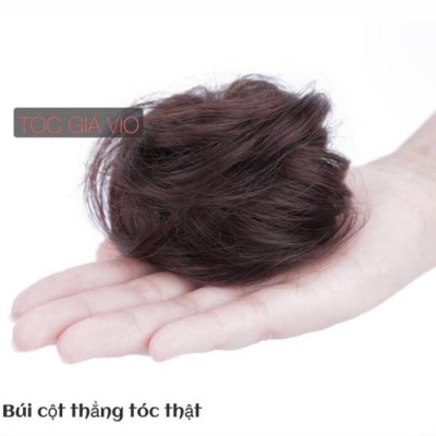 Tóc cột búi thẳng, tóc thật 100%
