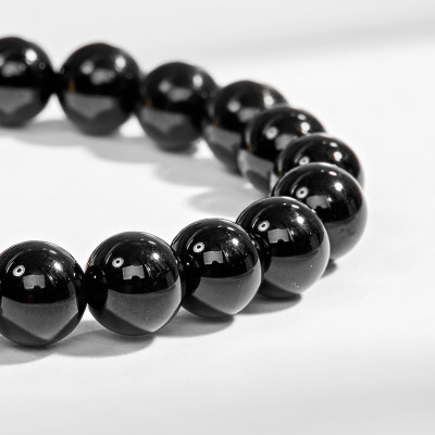 Vòng Tay Đá Obsidian Charm 12 Con Giáp Bạc Mạ Vàng 24K Mệnh Thủy, Môc - Ngọc Quý Gemstones